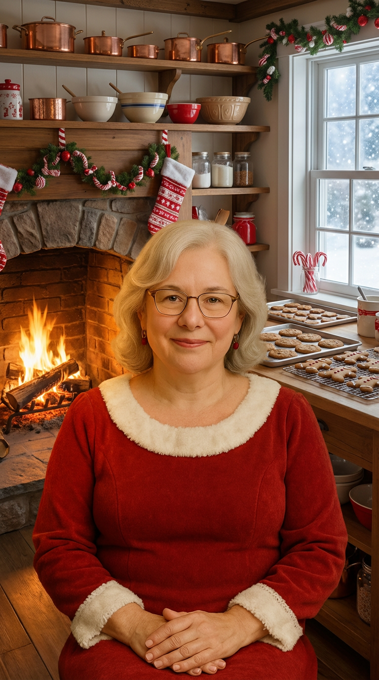 Mrs. Claus Kitchen Fireplace